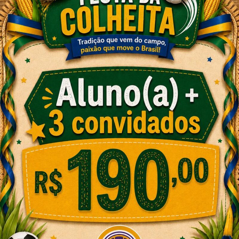 Ingresso Festa da Colheita CEB 2026 – Aluno(a) + 3 Convidados