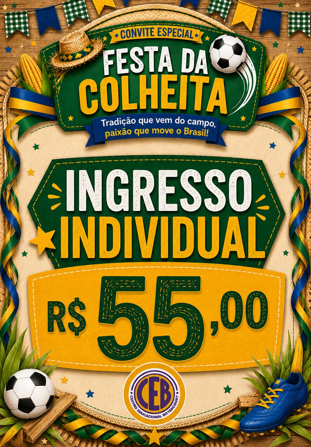 Ingresso Individual – Festa da Colheita CEB 2026